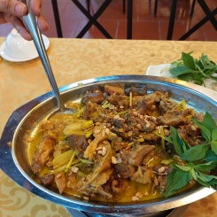 Gà vườn nấu giả cầy
